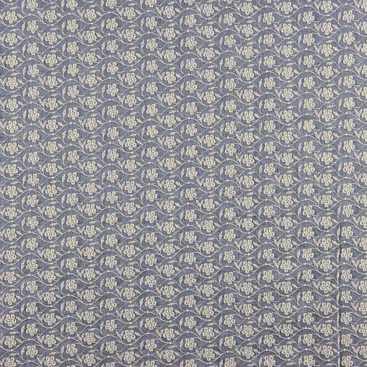 Voile Bordado Magnolia Denim - Ribes y Casals