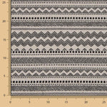 Loneta Jacquard Tapicería Étnico Negro - Ribes y Casals