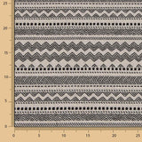 Loneta Jacquard Tapicería Étnico Negro - Ribes y Casals