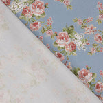 Viyela Estampada Rosas Provenza Azul - Ribes y Casals