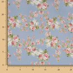 Viyela Estampada Rosas Provenza Azul - Ribes y Casals