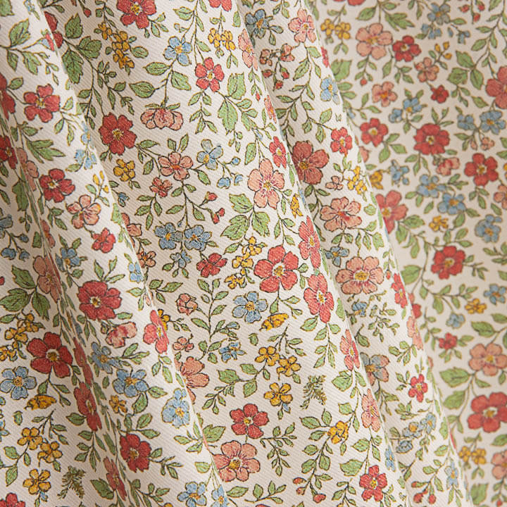 Viyela Estampada Pradera Coral - Ribes y Casals