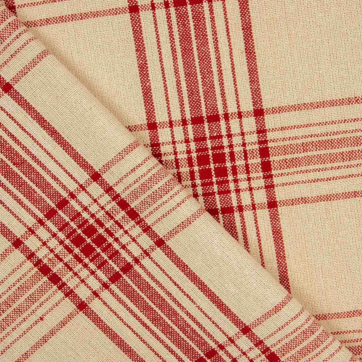 Retal Esterilla Estampada Cuadro Rojo 180x160 cms - Ribes y Casals