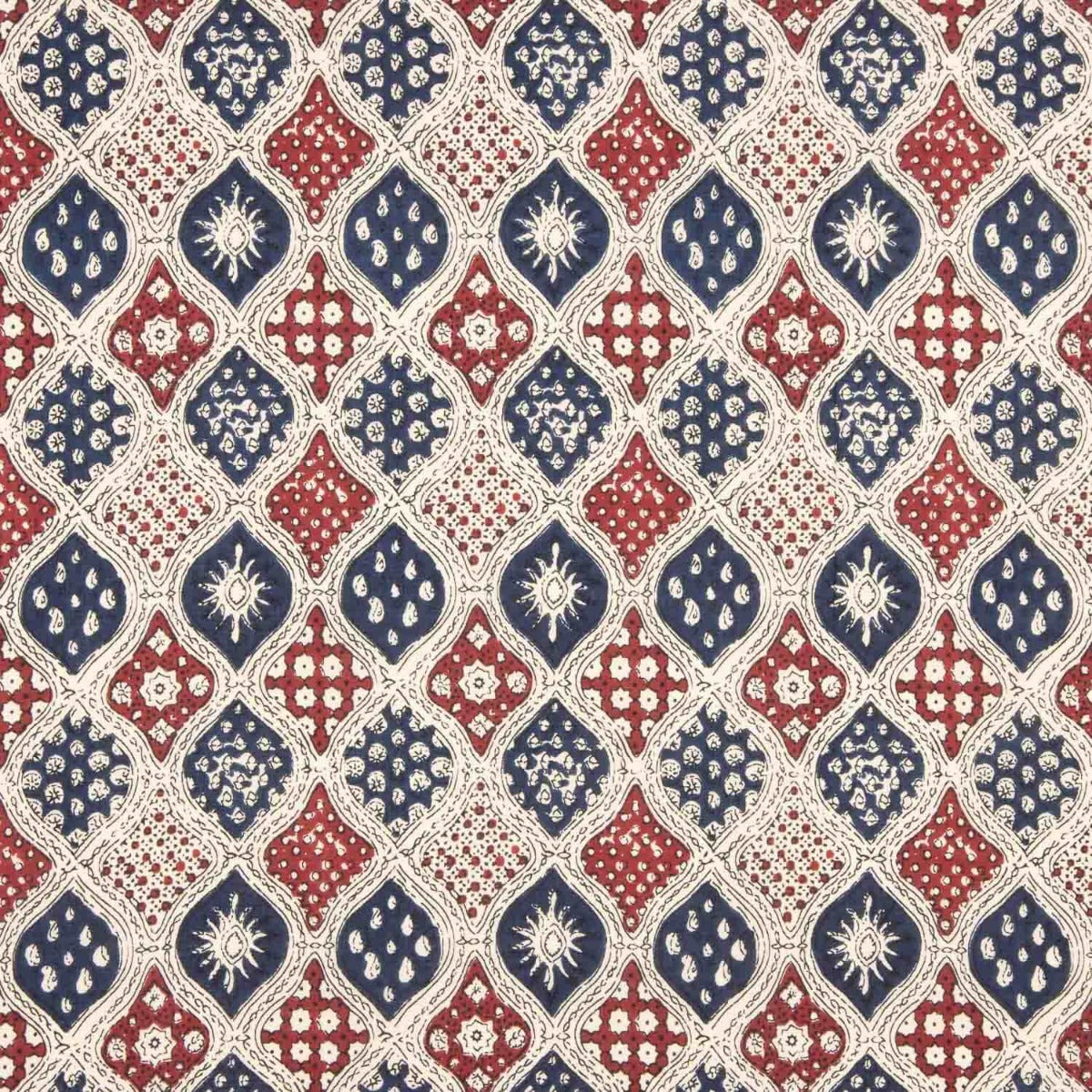 Retal Popelín Estampado Granada Azul 85x145 cms - Ribes y Casals