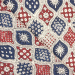 Retal Popelín Estampado Granada Azul 85x145 cms - Ribes y Casals