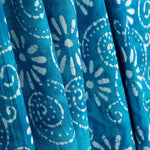 Voile Algodón Estampado Espirales Batik Turquesa - Ribes y Casals