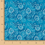 Voile Algodón Estampado Espirales Batik Turquesa - Ribes y Casals