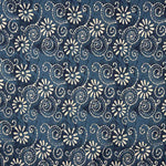 Voile Algodón Estampado Flor Índigo Nocturno - Ribes y Casals