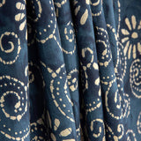 Voile Algodón Estampado Espirales Batik Índigo - Ribes y Casals