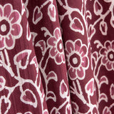 Voile Algodón Estampado Jardín Vintage Burdeos - Ribes y Casals