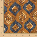 Voile Algodón Estampado Ikat Terra Índigo - Ribes y Casals