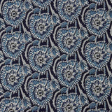 Voile Algodón Estampado Flor Índigo Nocturno - Ribes y Casals