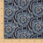 Voile Algodón Estampado Flor Índigo Nocturno - Ribes y Casals
