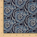 Voile Algodón Estampado Flor Índigo Nocturno - Ribes y Casals