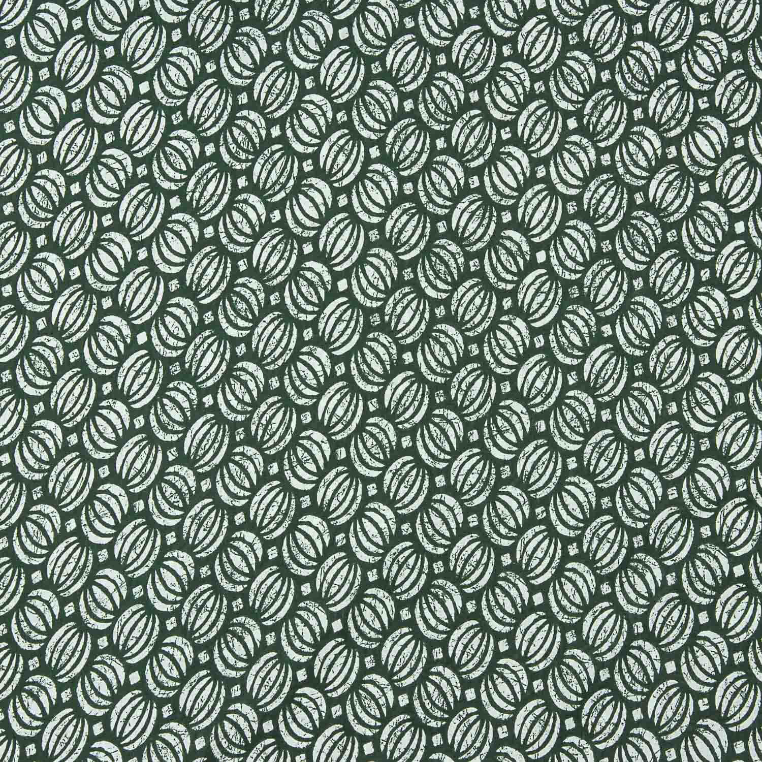 Voile Algodón Estampado Semillas Botánicas Verde - Ribes y Casals