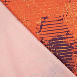 Twill Satén Pixel Coral - Ribes y Casals