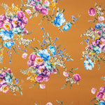 Twill Satén Floral Terracota - Ribes y Casals