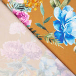 Twill Satén Floral Terracota - Ribes y Casals