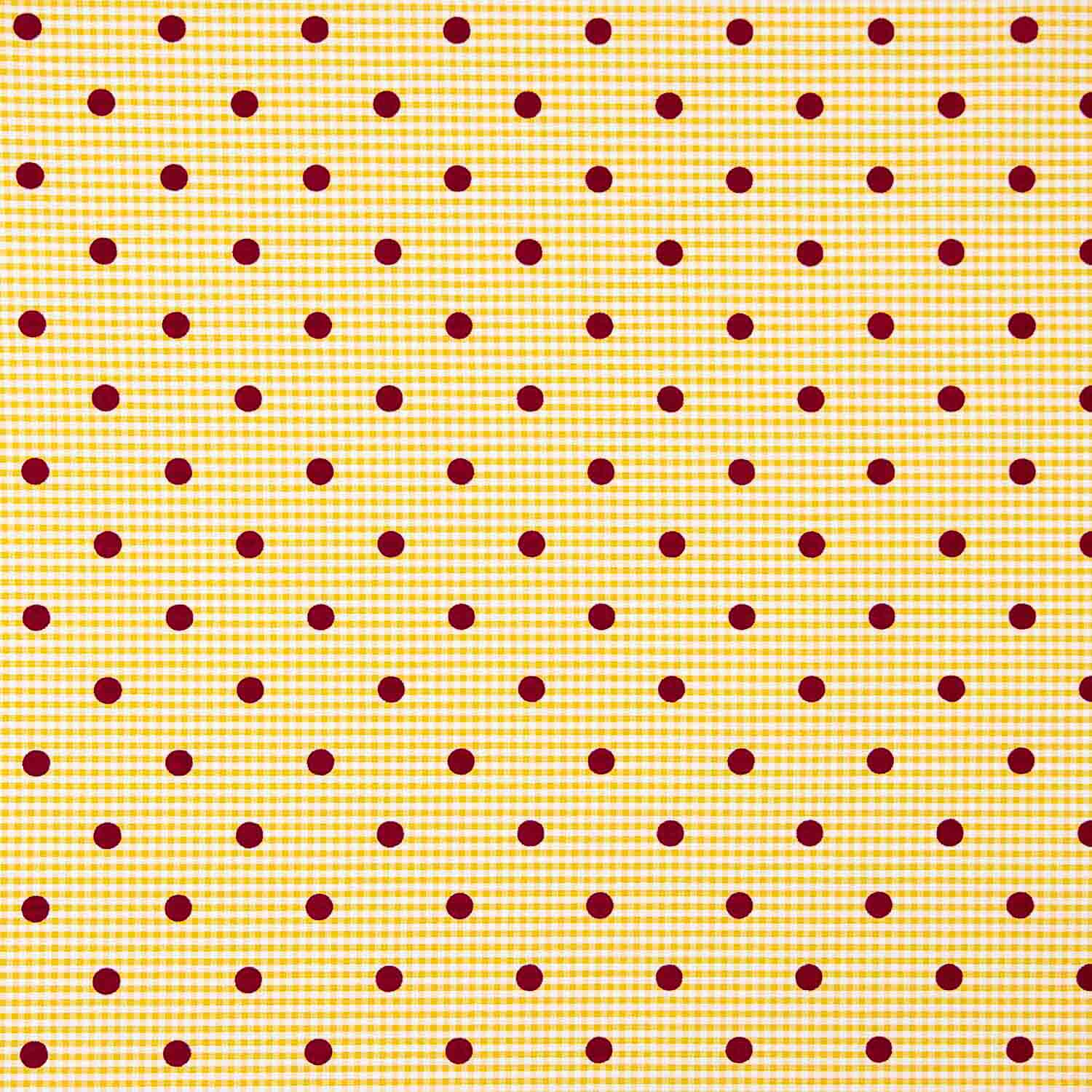 Vichy Algodón Albero Flocado Lunar Granate - Ribes y Casals