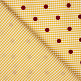 Vichy Algodón Albero Flocado Lunar Granate - Ribes y Casals