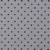 Vichy Algodón Negro Flocado Lunar Negro - Ribes y Casals