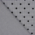 Vichy Algodón Negro Flocado Lunar Negro - Ribes y Casals