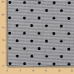 Vichy Algodón Negro Flocado Lunar Negro - Ribes y Casals