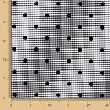 Vichy Algodón Negro Flocado Lunar Negro - Ribes y Casals