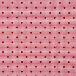 Vichy Algodón Rojo Flocado Lunar Rojo - Ribes y Casals