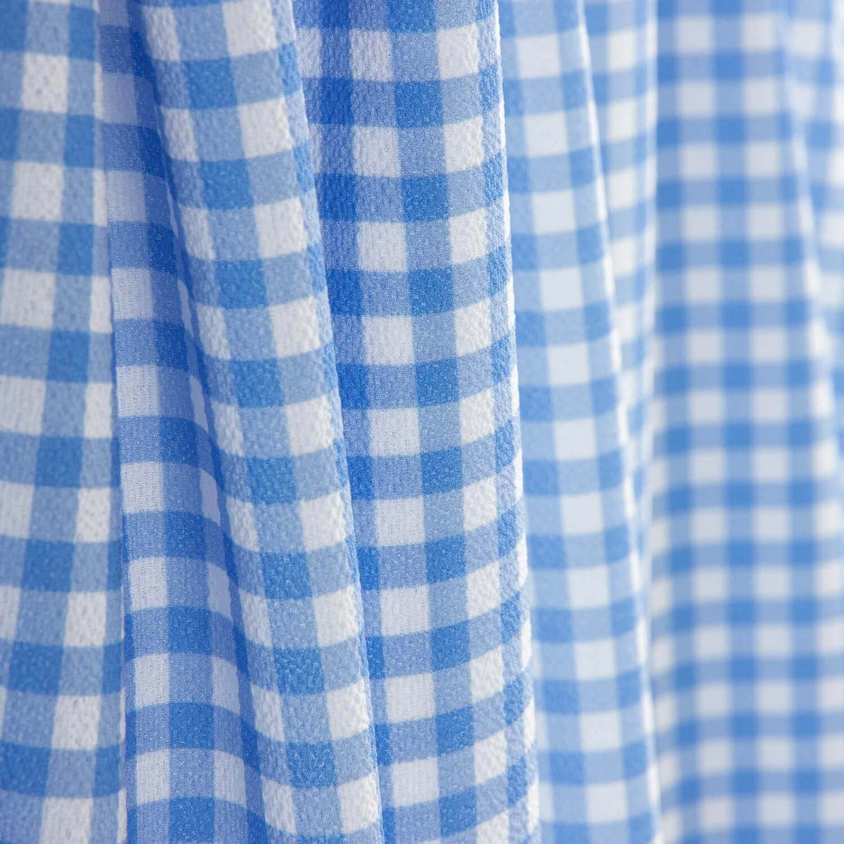 Crepe Vichy Azul y Blanco - Ribes y Casals