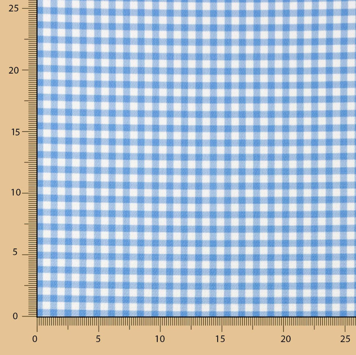 Crepe Vichy Azul y Blanco - Ribes y Casals