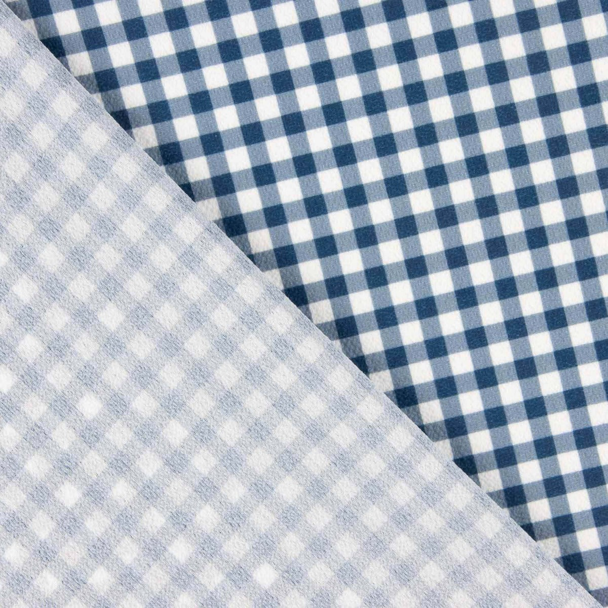 Crepe Vichy Marino y Blanco - Ribes y Casals