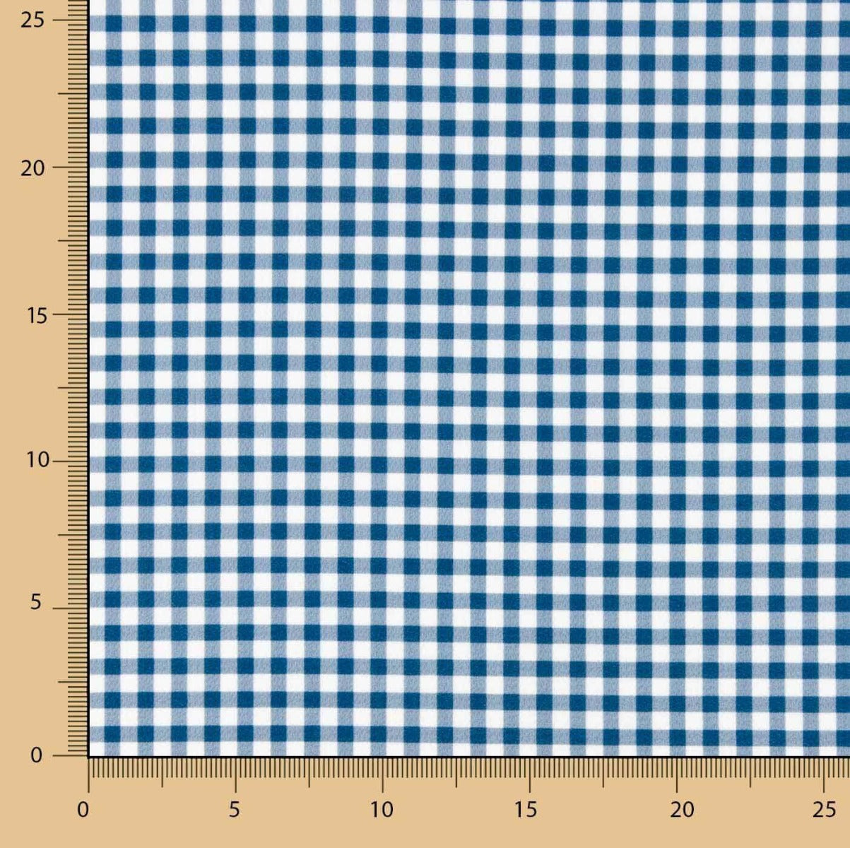 Crepe Vichy Marino y Blanco - Ribes y Casals