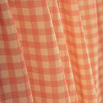 Crepe Vichy Naranja y Coral - Ribes y Casals