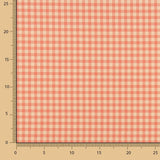 Crepe Vichy Naranja y Coral - Ribes y Casals