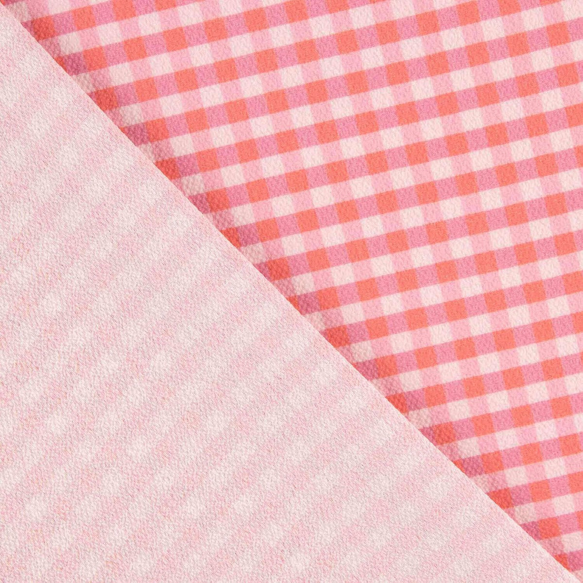 Crepe Vichy Malva y Fresa - Ribes y Casals