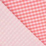 Crepe Vichy Malva y Fresa - Ribes y Casals