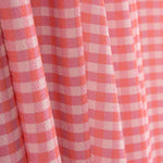 Crepe Vichy Malva y Fresa - Ribes y Casals