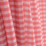 Crepe Vichy Malva y Fresa - Ribes y Casals