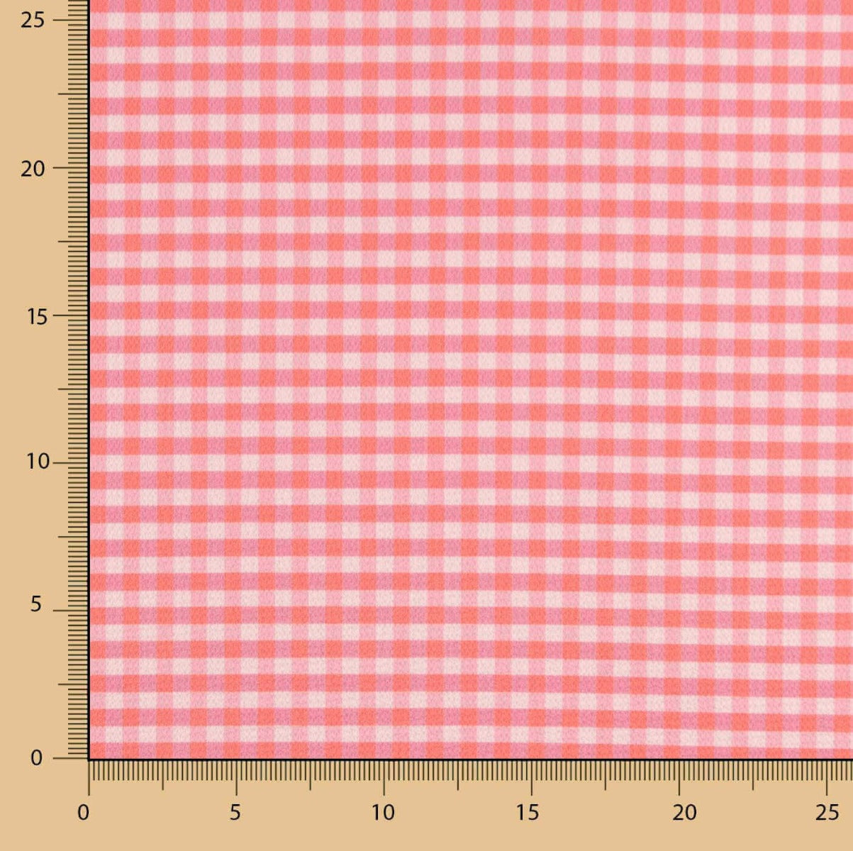 Crepe Vichy Malva y Fresa - Ribes y Casals
