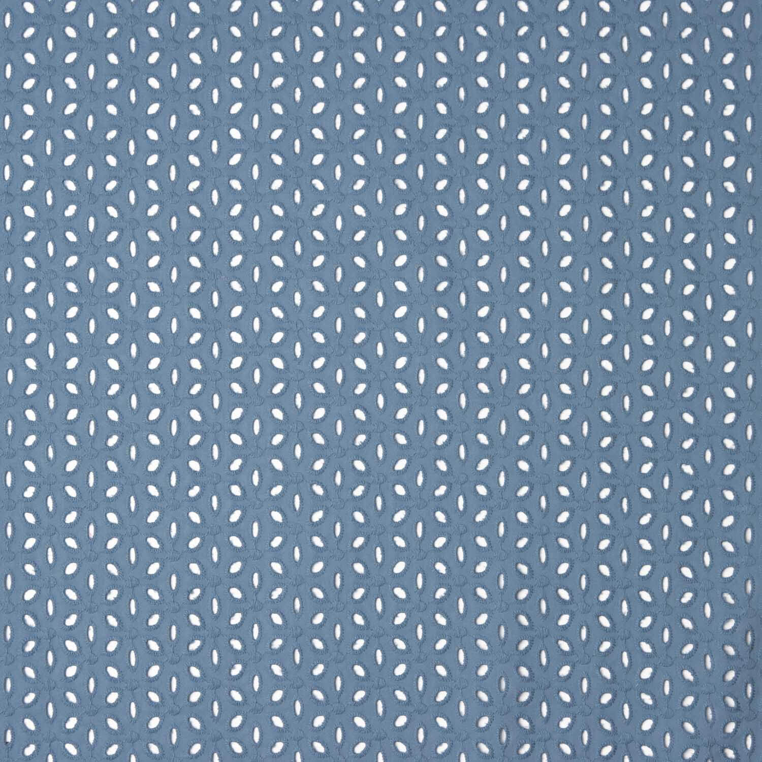 Bordado Suizo Pétalos Azul Denim Oscuro - Ribes y Casals