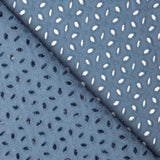 Bordado Suizo Pétalos Azul Denim Oscuro - Ribes y Casals