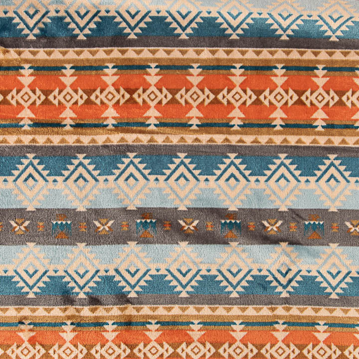 Coralina Estampada Étnica Azul y Teja - Ribes y Casals