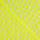 Popelina Seersucker Cuadros Amarillo Flúor - Ribes y Casals