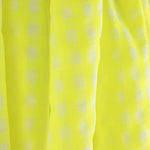 Popelina Seersucker Cuadros Amarillo Flúor - Ribes y Casals