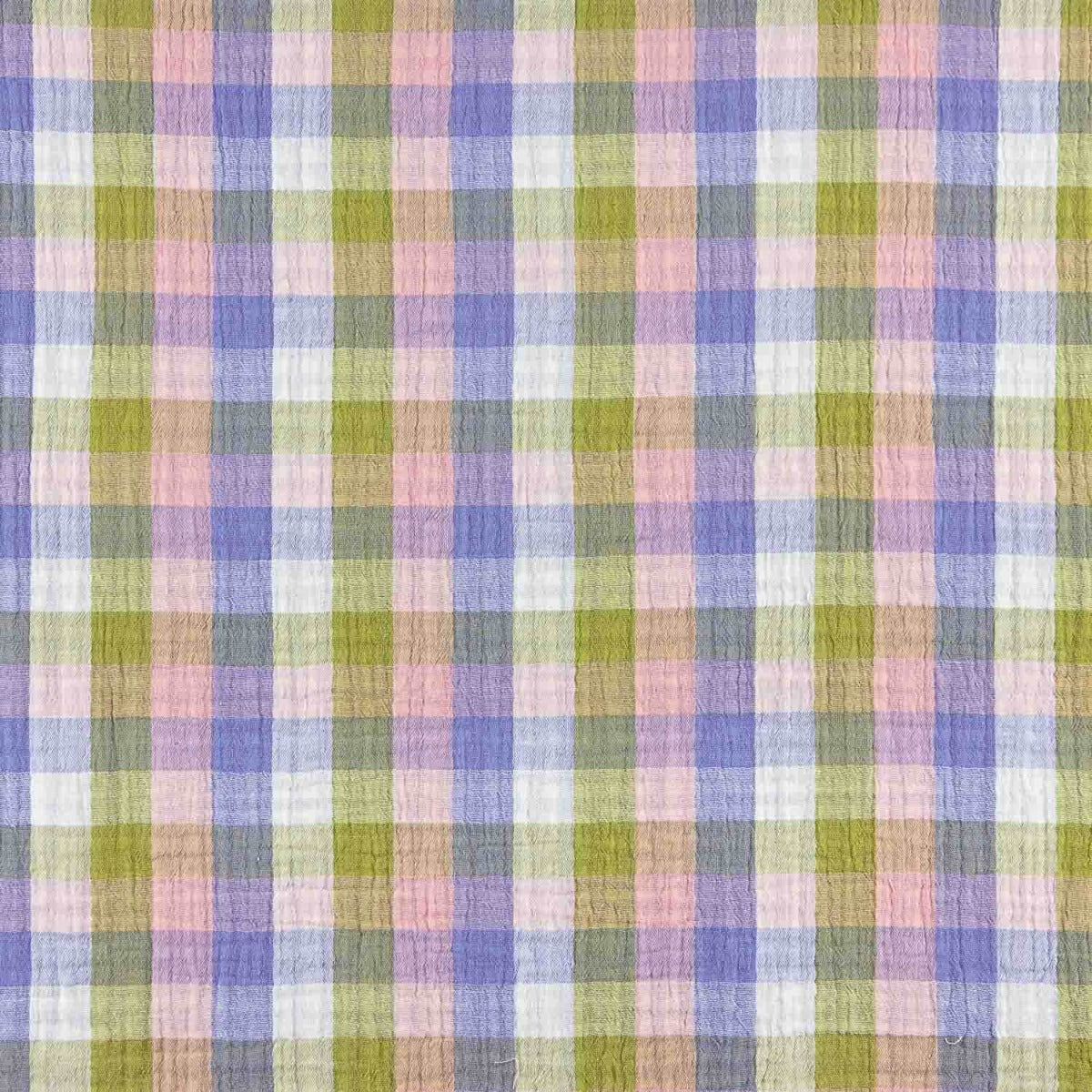 Doble Gasa Bambula Reversible Cuadro Pastel - Ribes y Casals