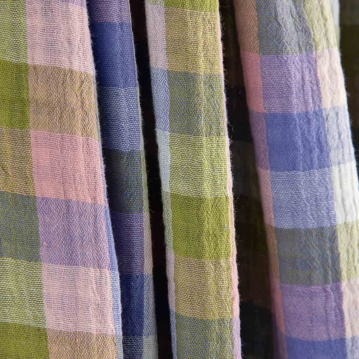 Doble Gasa Bambula Reversible Cuadro Pastel - Ribes y Casals