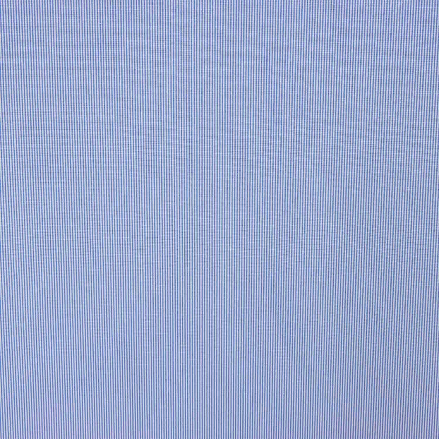 Voile Algodón Azul-Blanco Rayado Fino - Ribes y Casals