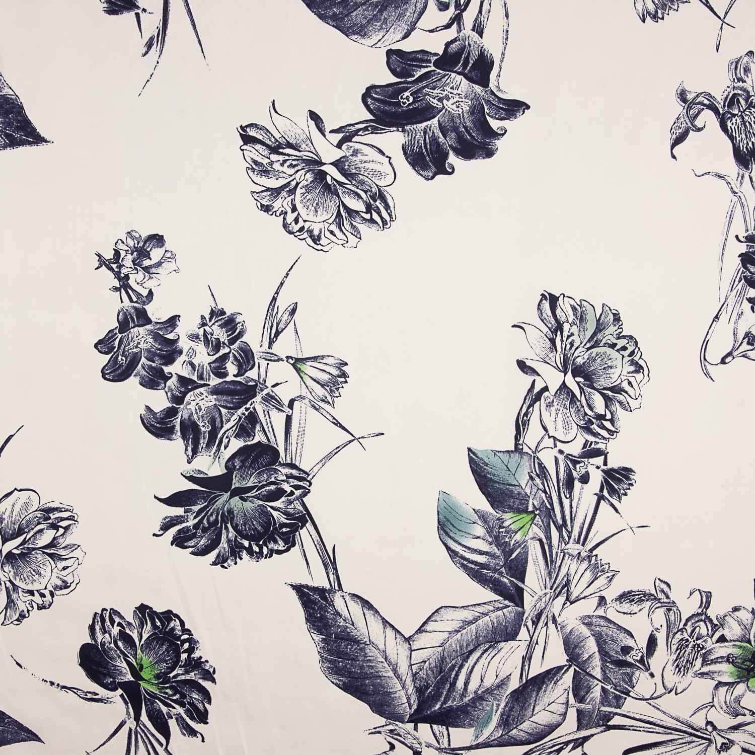 Satén Poliéster Estampada Jardín Nocturno - Ribes y Casals
