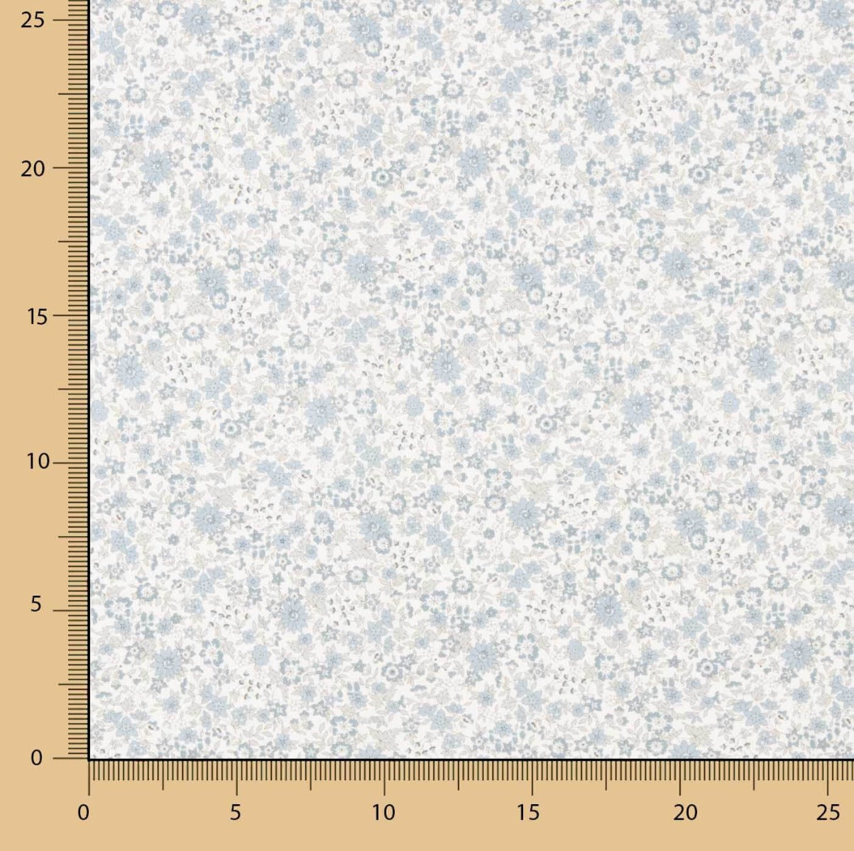 Batista Algodón Niebla Floral - Ribes y Casals